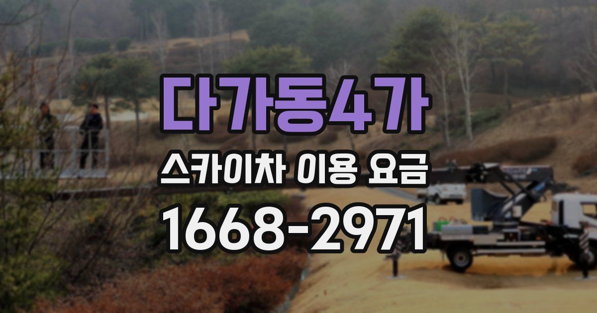다가동4가 스카이차 이용 요금
