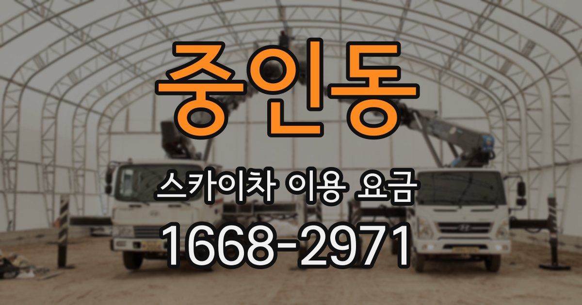 중인동 스카이차 이용 요금