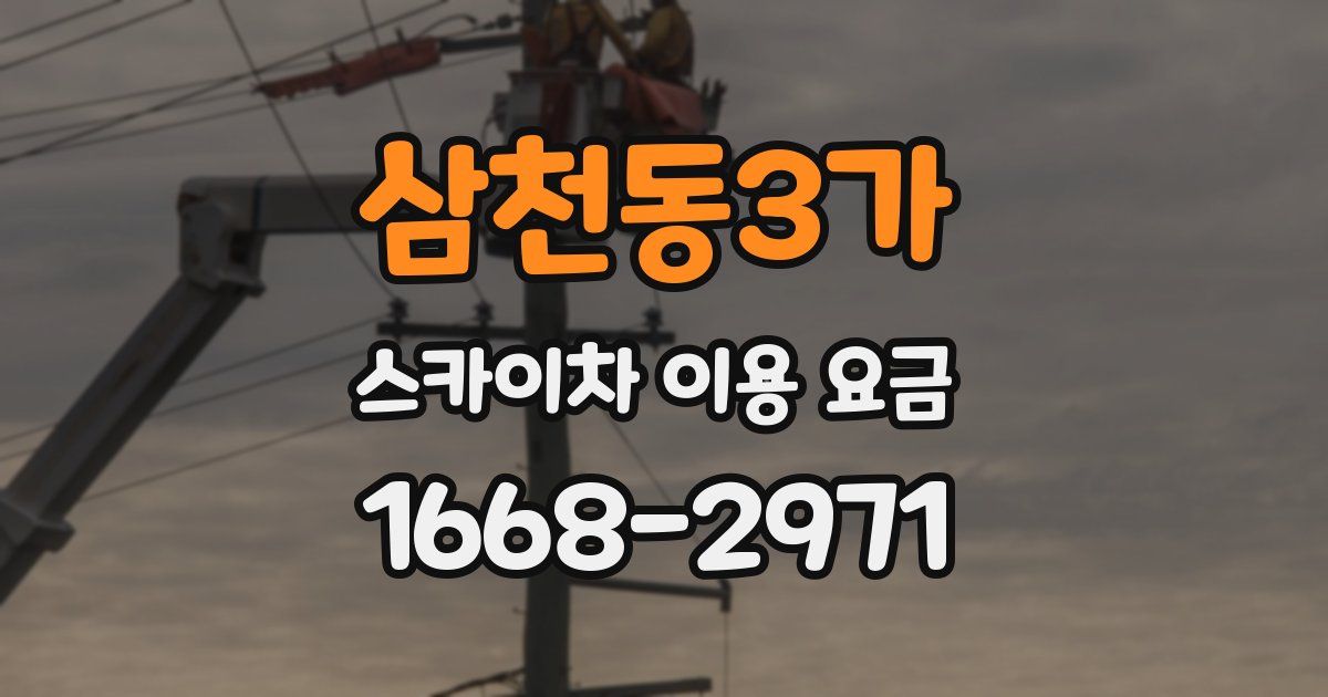 삼천동3가 스카이차 이용 요금