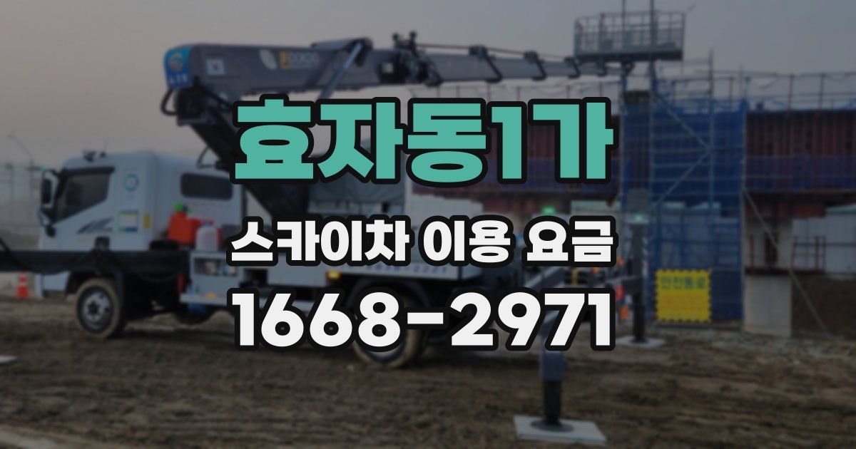 효자동1가 스카이차 이용 요금