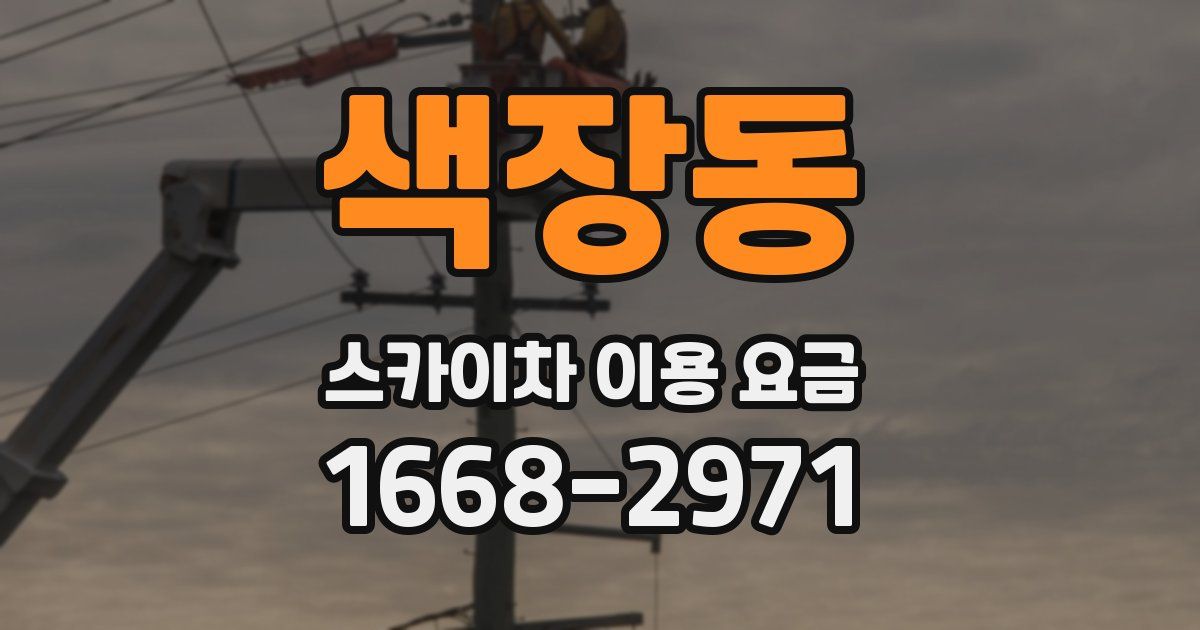 색장동 스카이차 이용 요금