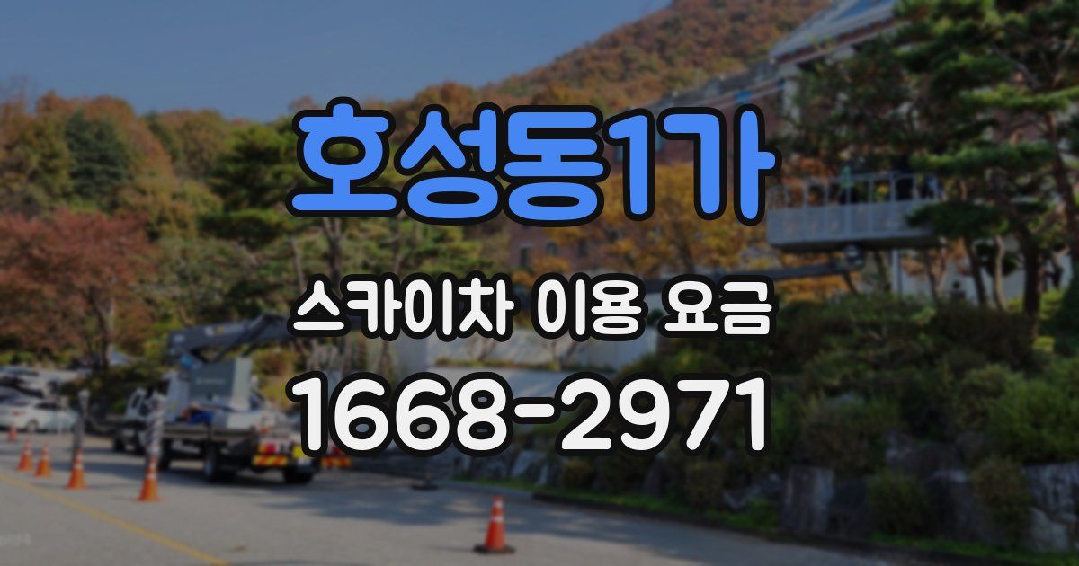호성동1가 스카이차 이용 요금