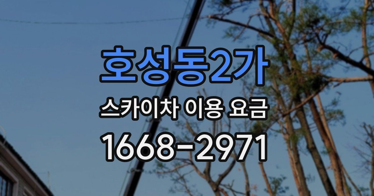 호성동2가 스카이차 이용 요금