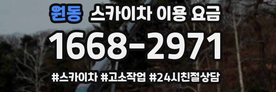 원동 스카이차 이용 요금
