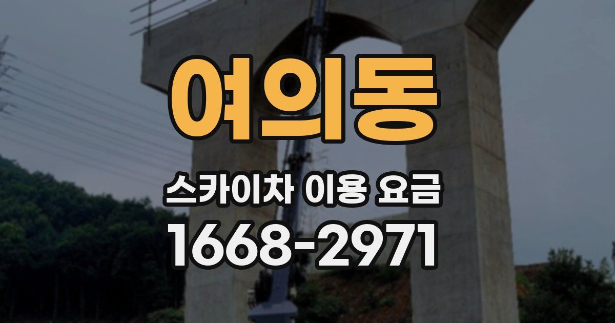 여의동 스카이차 이용 요금