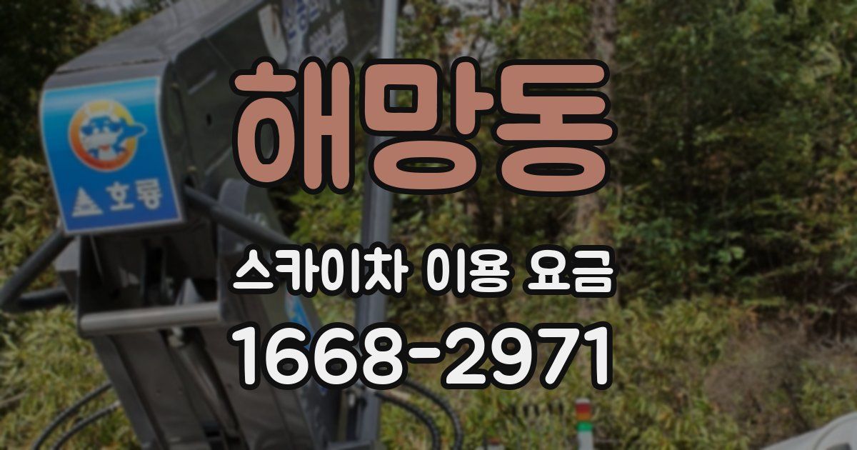 해망동 스카이차 이용 요금