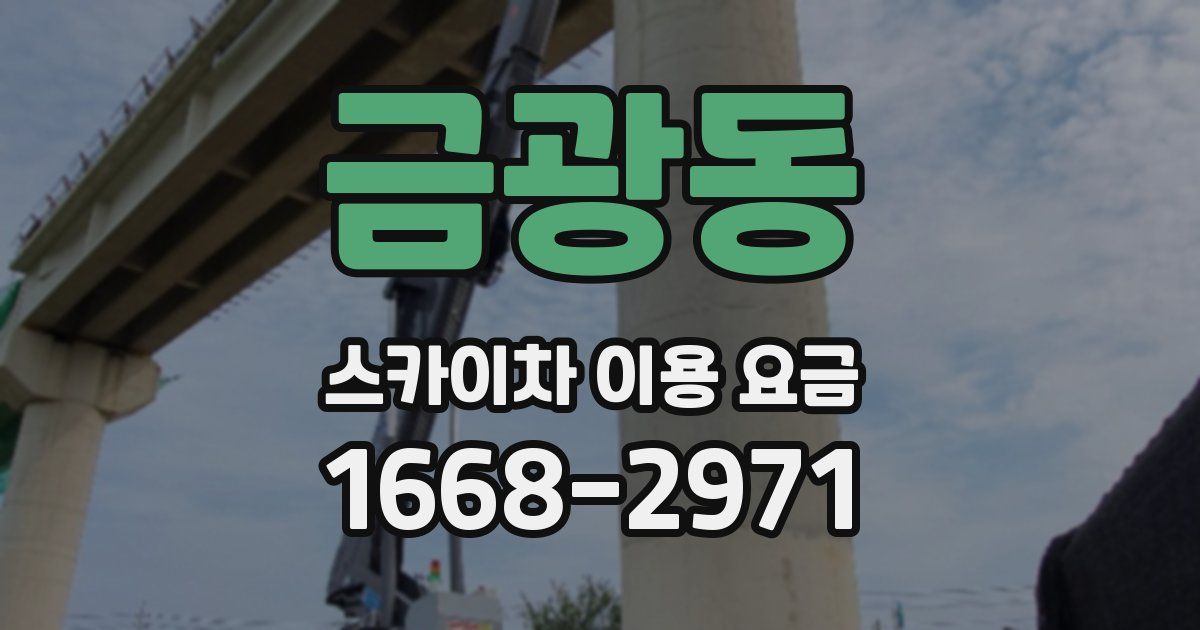 금광동 스카이차 이용 요금