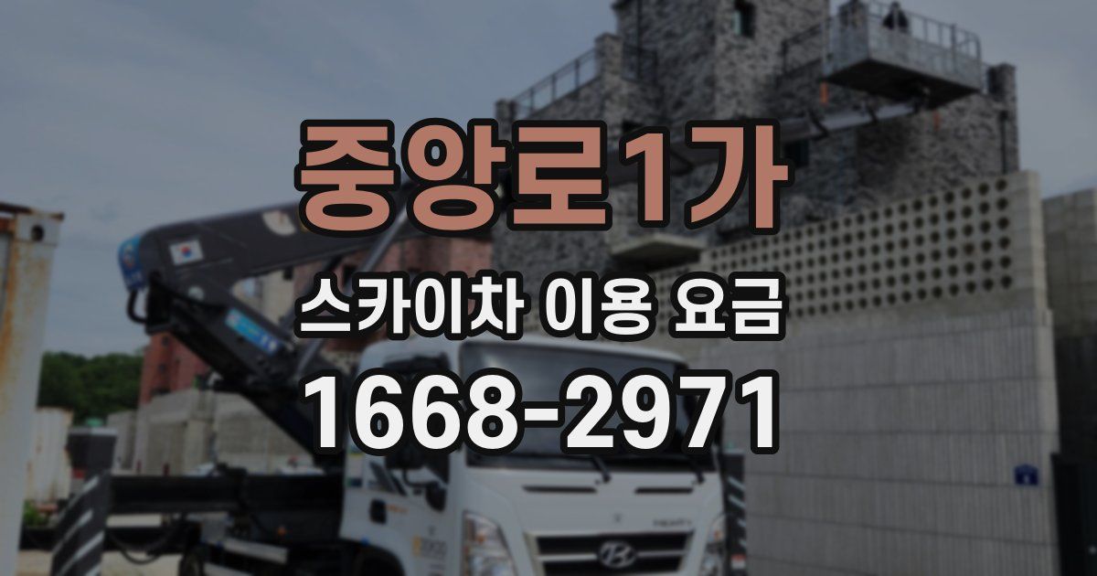 중앙로1가 스카이차 이용 요금