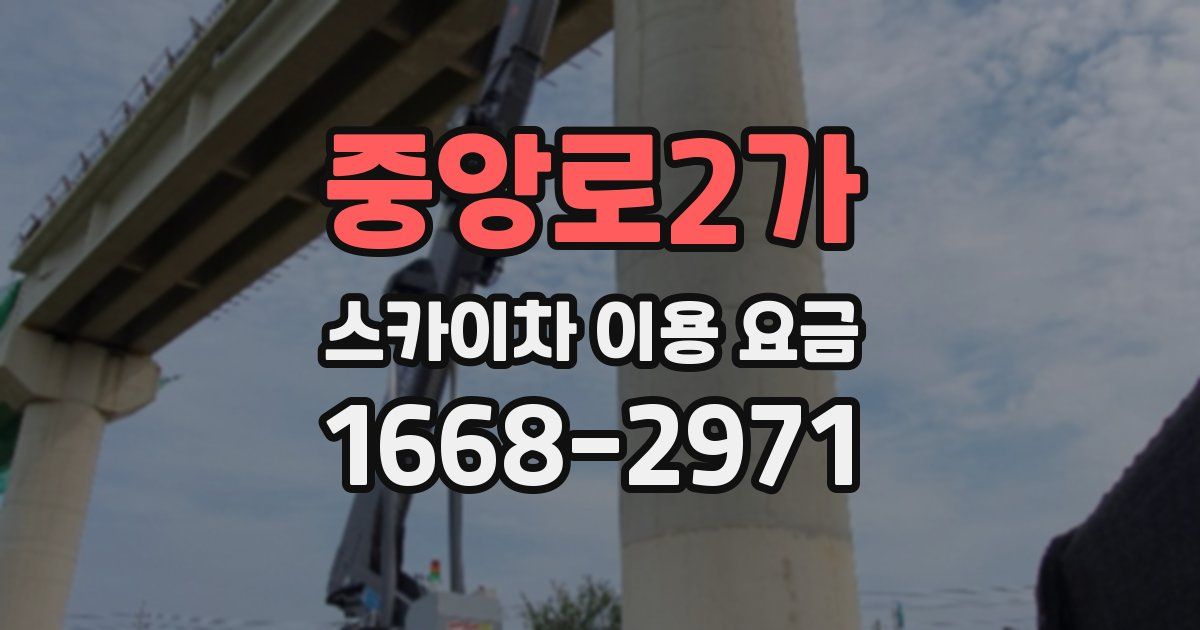 중앙로2가 스카이차 이용 요금