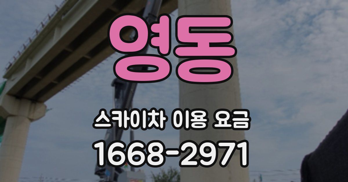 영동 스카이차 이용 요금