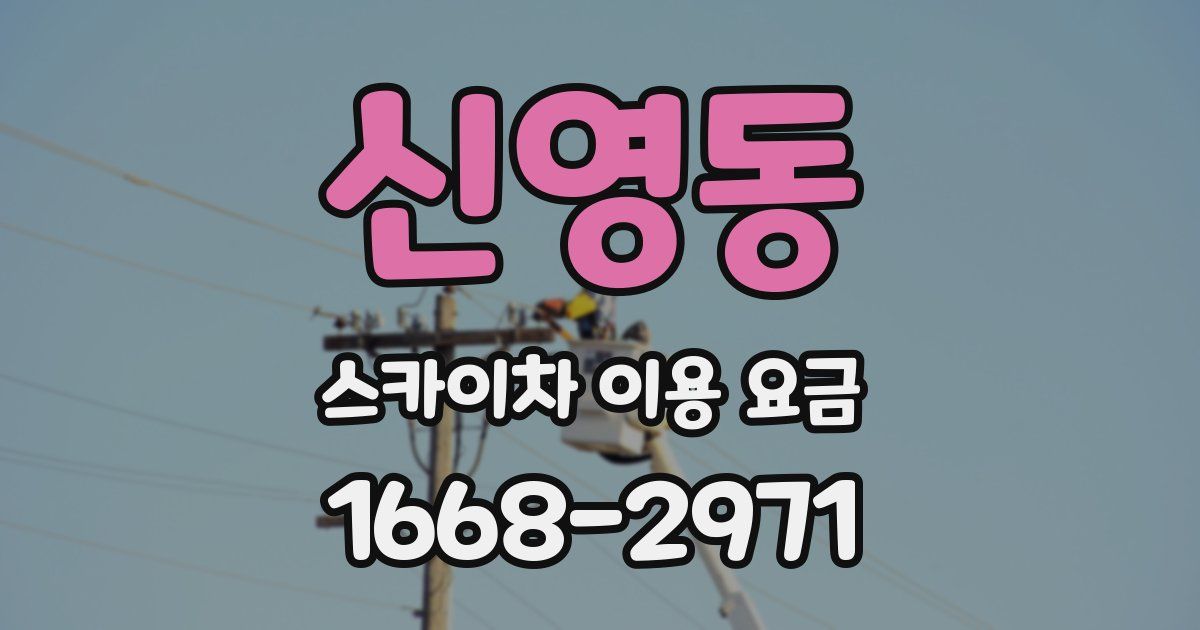 신영동 스카이차 이용 요금
