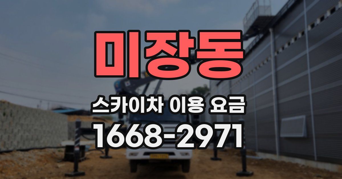 미장동 스카이차 이용 요금