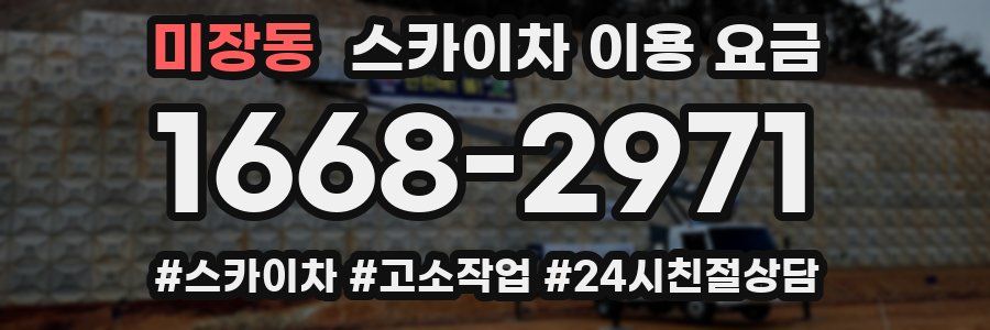 미장동 스카이차 이용 요금