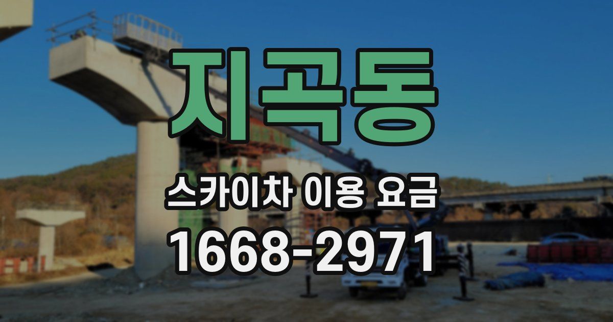 지곡동 스카이차 이용 요금