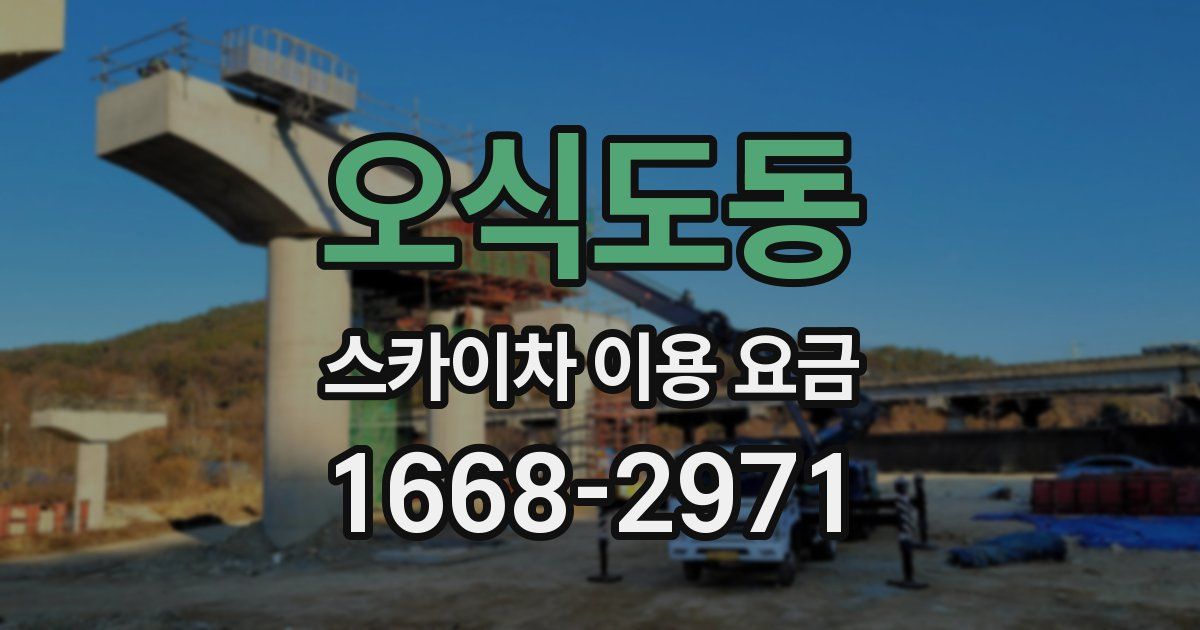 오식도동 스카이차 이용 요금