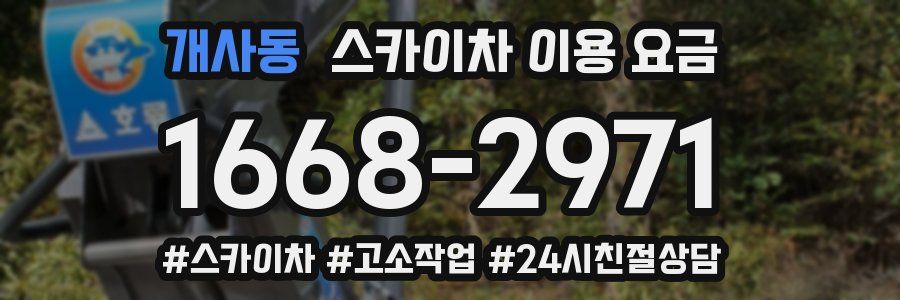 개사동 스카이차 이용 요금