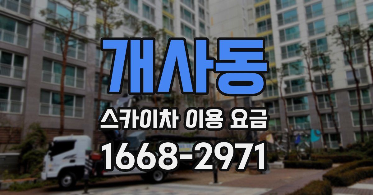 개사동 스카이차 이용 요금