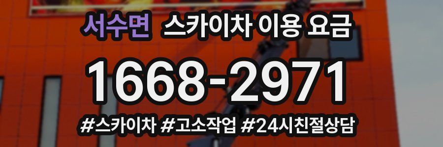 서수면 스카이차 이용 요금