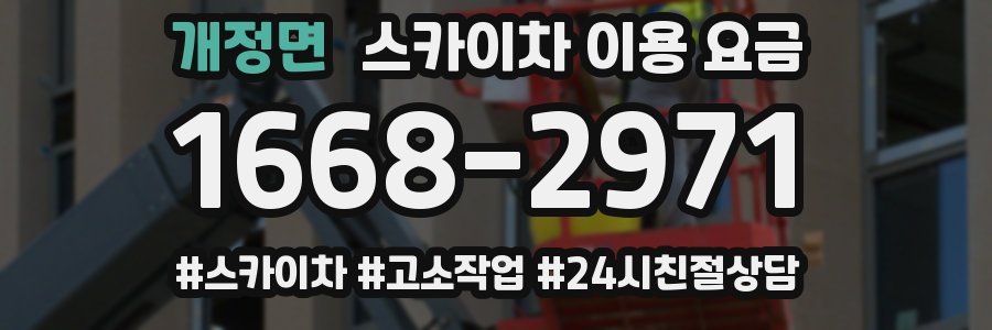 개정면 스카이차 이용 요금