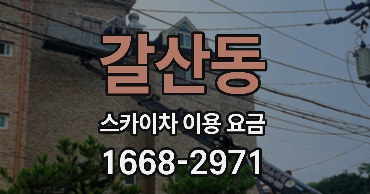 갈산동 스카이차 이용 요금