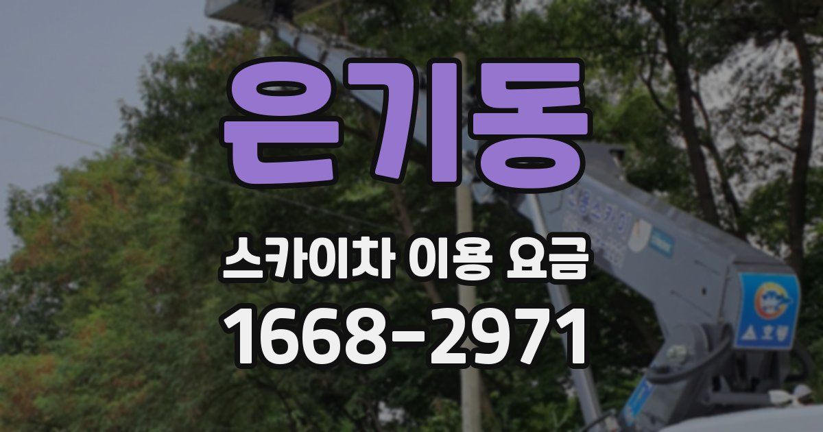 은기동 스카이차 이용 요금