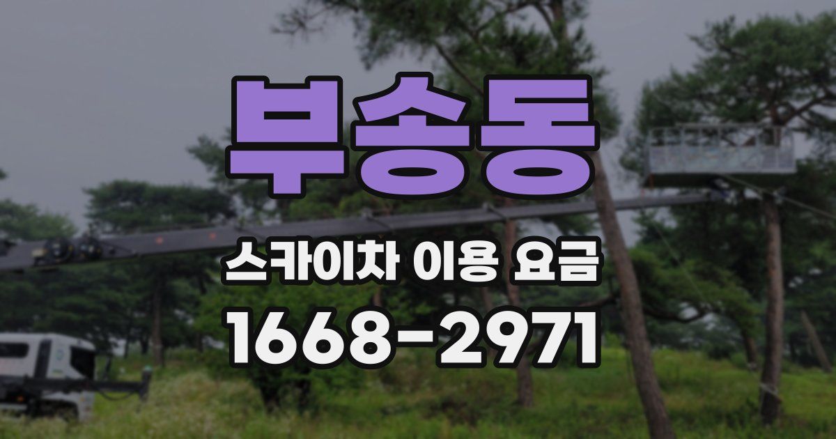 부송동 스카이차 이용 요금