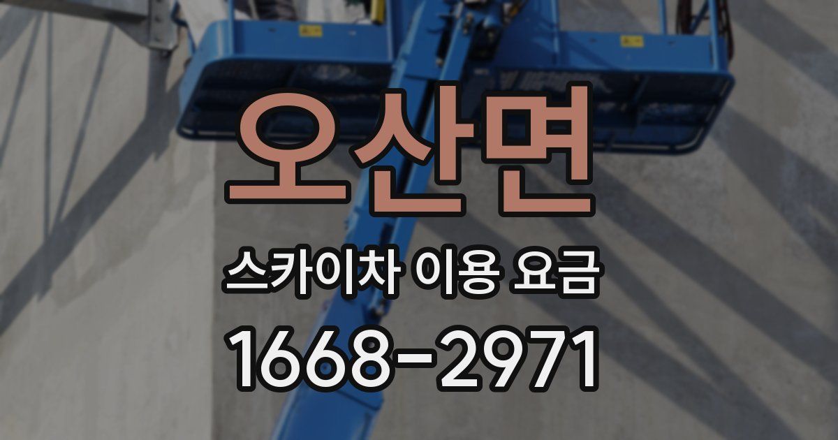 오산면 스카이차 이용 요금