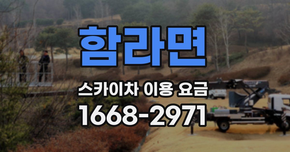 함라면 스카이차 이용 요금