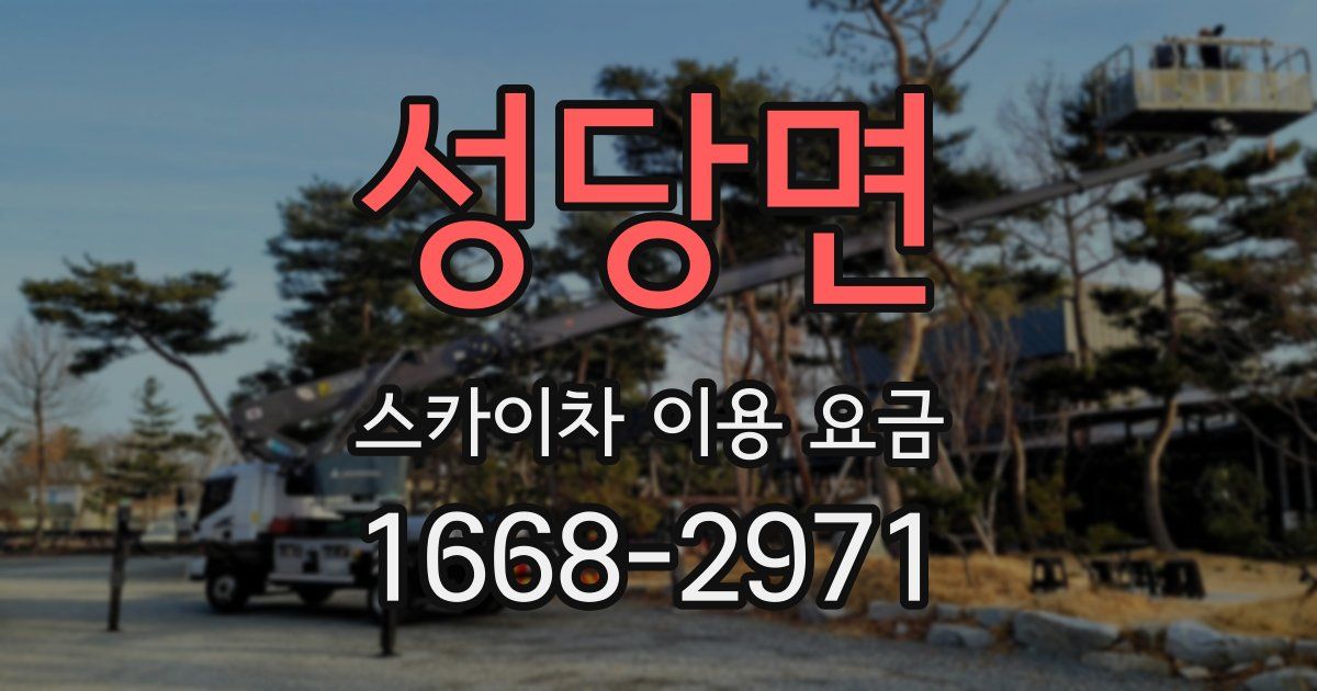 성당면 스카이차 이용 요금