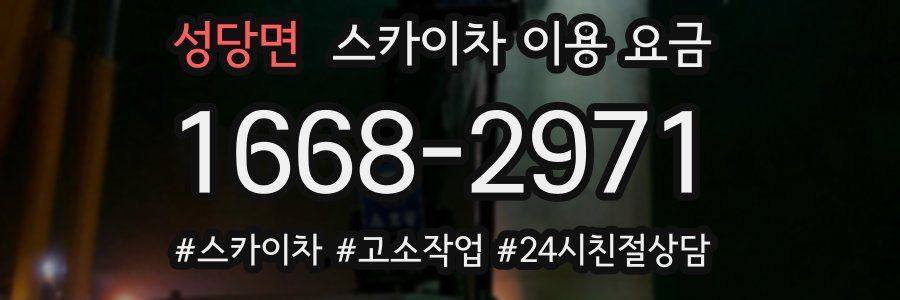 성당면 스카이차 이용 요금