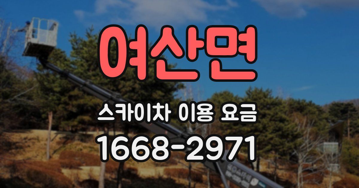 여산면 스카이차 이용 요금