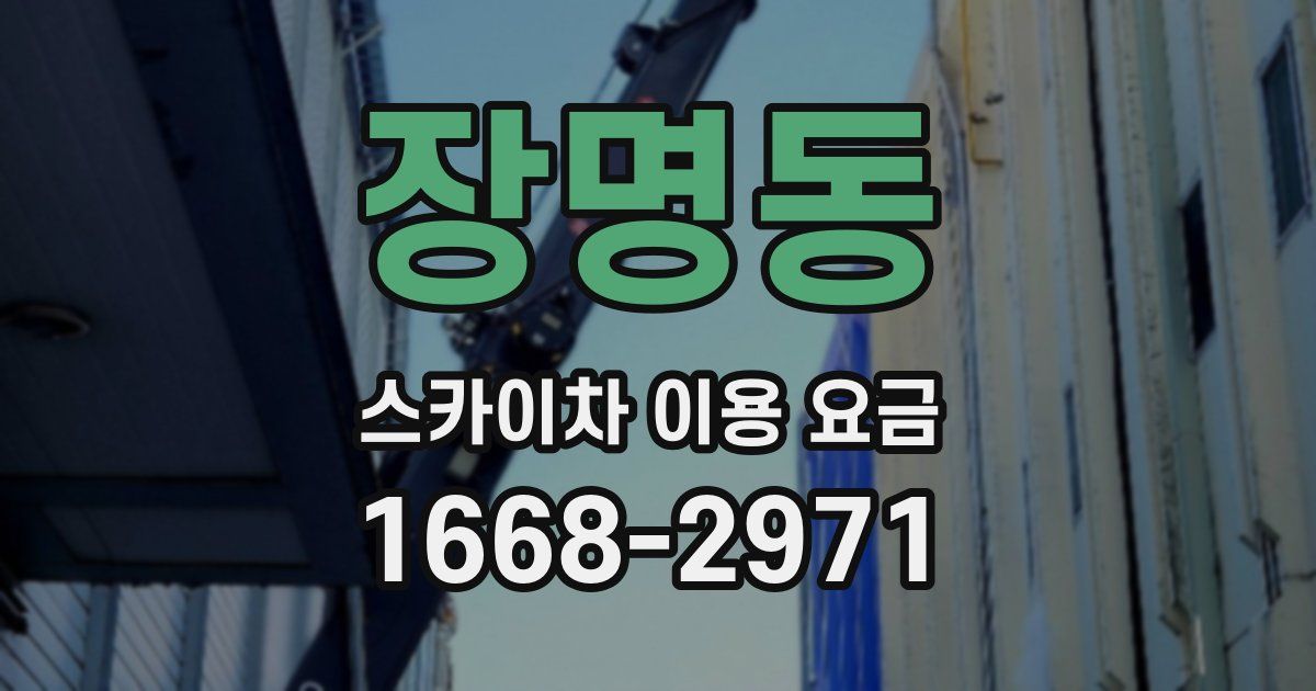 장명동 스카이차 이용 요금