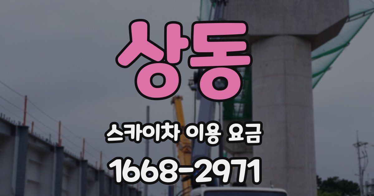 상동 스카이차 이용 요금