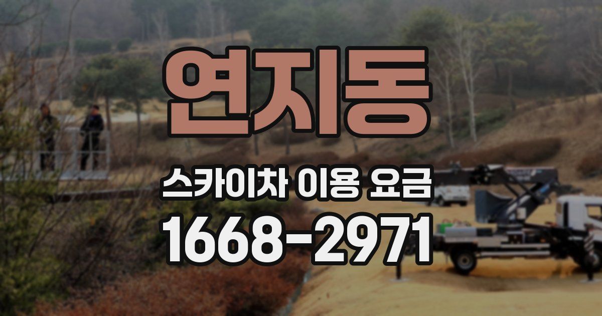 연지동 스카이차 이용 요금
