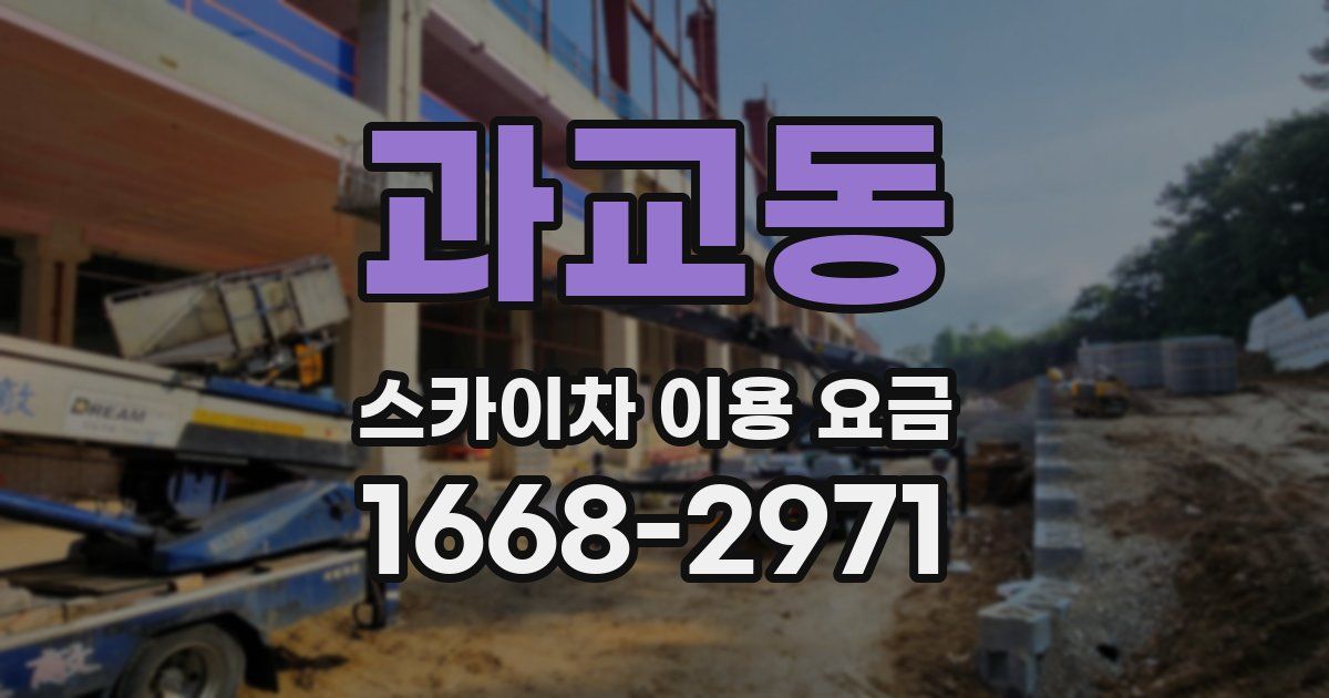 과교동 스카이차 이용 요금