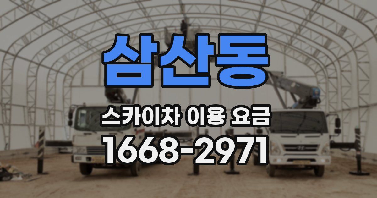삼산동 스카이차 이용 요금