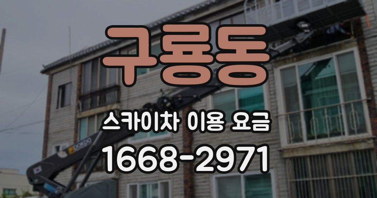 구룡동 스카이차 이용 요금