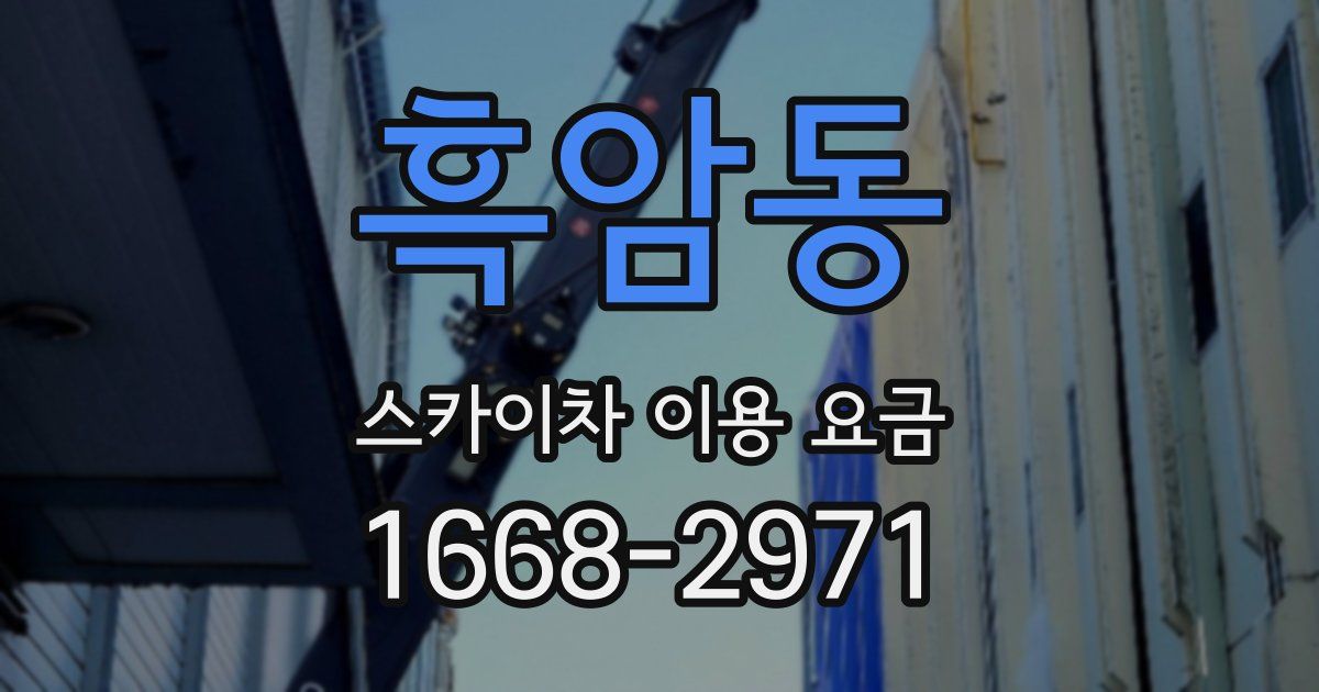 흑암동 스카이차 이용 요금