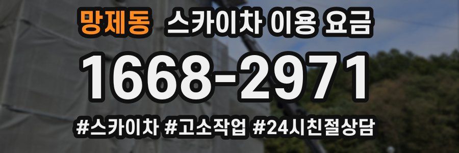 망제동 스카이차 이용 요금