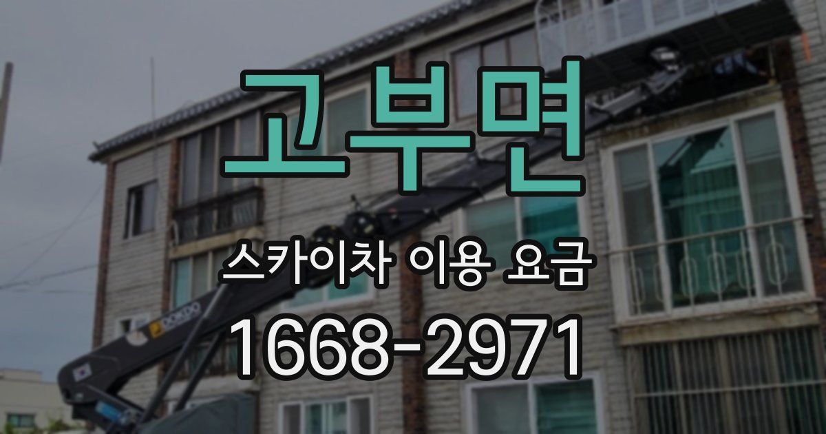 고부면 스카이차 이용 요금