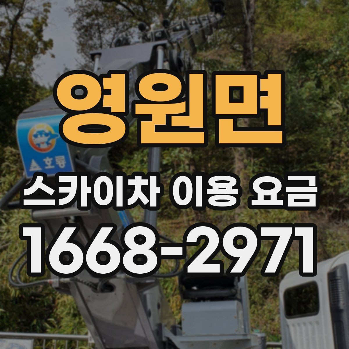 영원면 스카이차 이용 요금 확인 후 계약 전 점검 사항