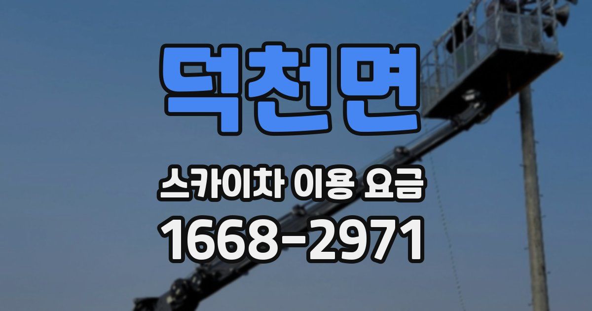 덕천면 스카이차 이용 요금