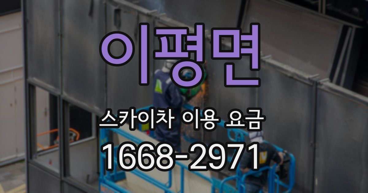 이평면 스카이차 이용 요금