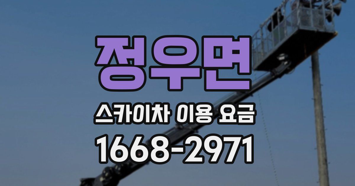 정우면 스카이차 이용 요금