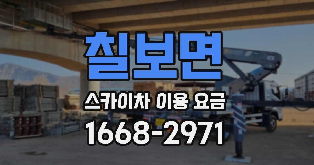 칠보면 스카이차 이용 요금
