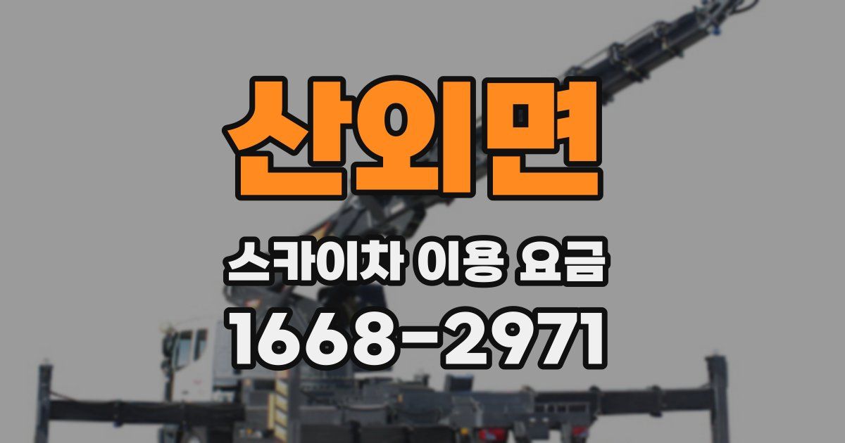 산외면 스카이차 이용 요금