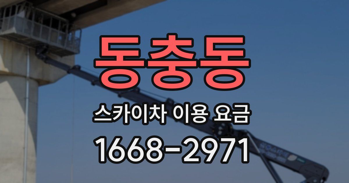 동충동 스카이차 이용 요금