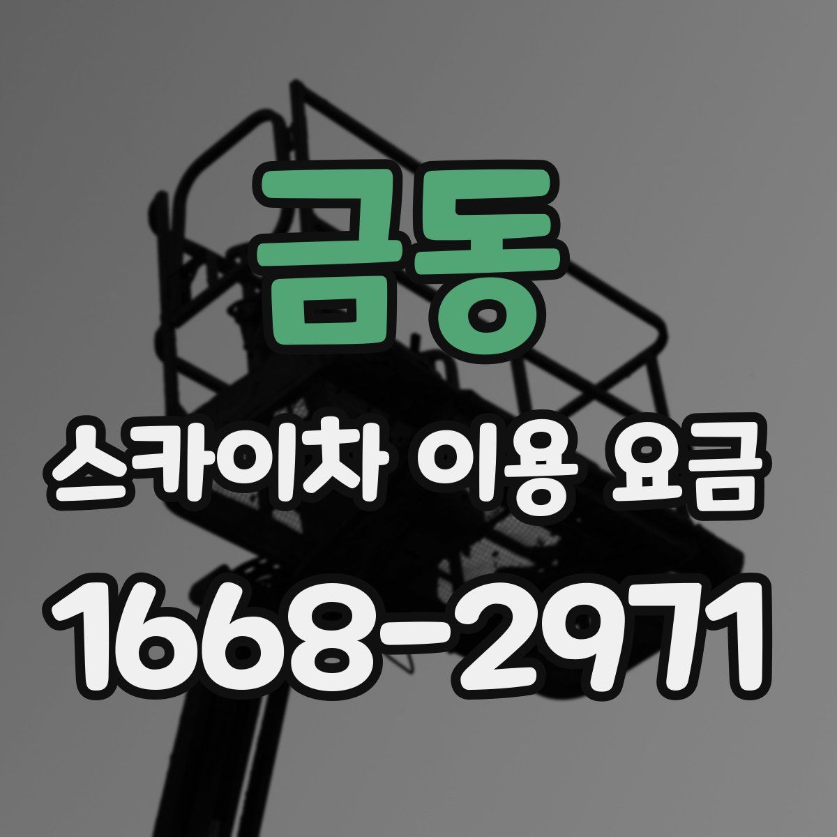 금동 스카이차 이용 요금