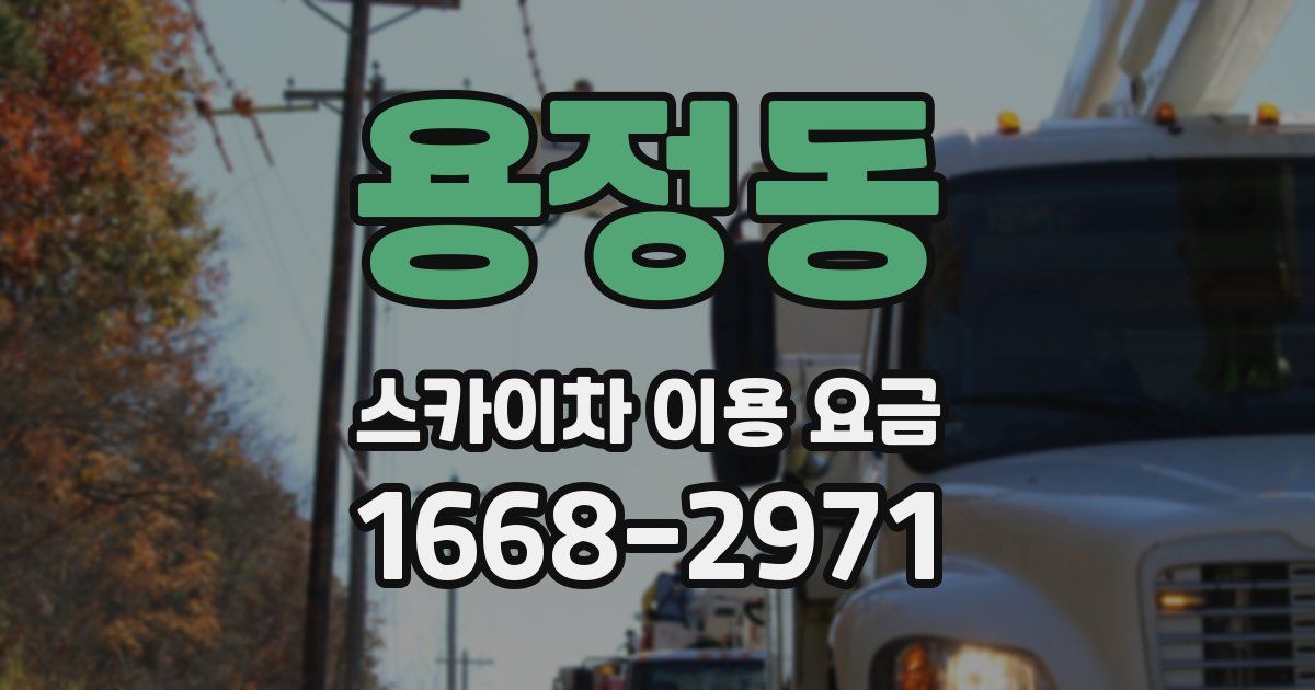 용정동 스카이차 이용 요금