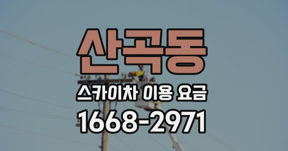 산곡동 스카이차 이용 요금